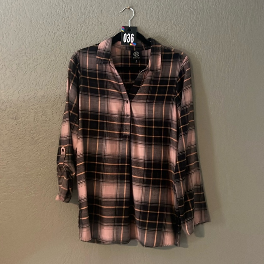 36 Bobeau Plaid Top